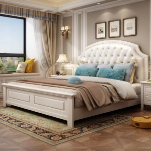 美式家具1.8米实木床